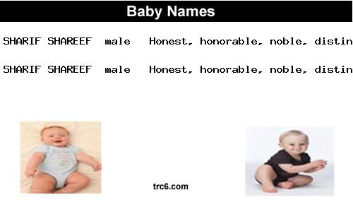 sharif-shareef baby names